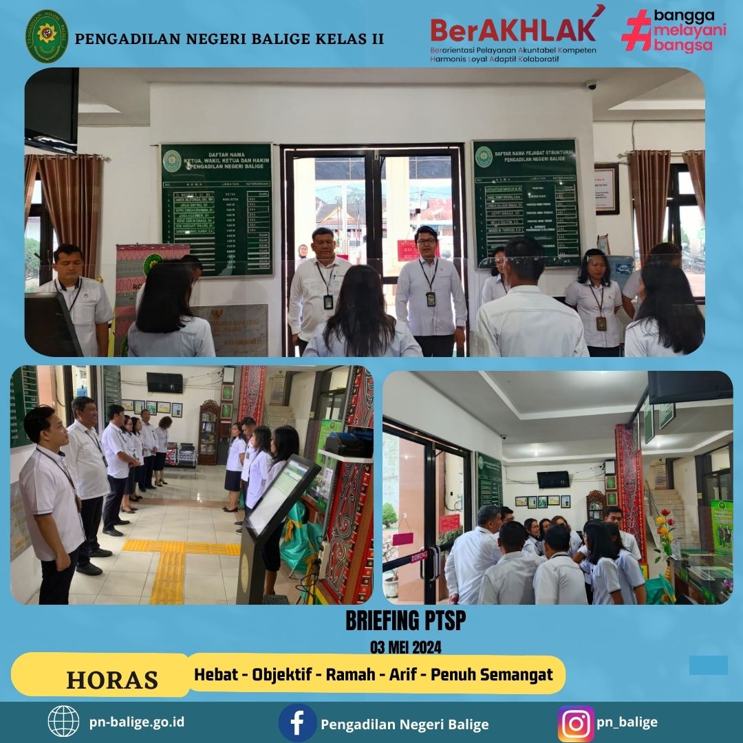 BRIEFING PTSP PN BALIGE, PADA  HARI SENIN 03 JUNI 2024